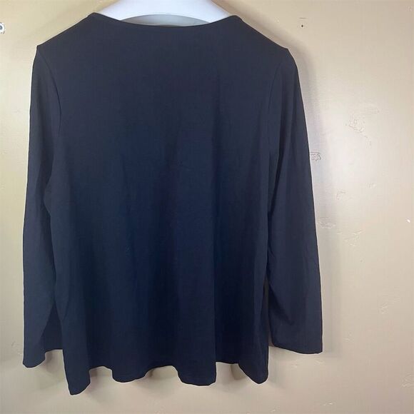Lane Bryant Women's Plus Size 22 Black Long Sleeve Tee - Picture 7 of 7